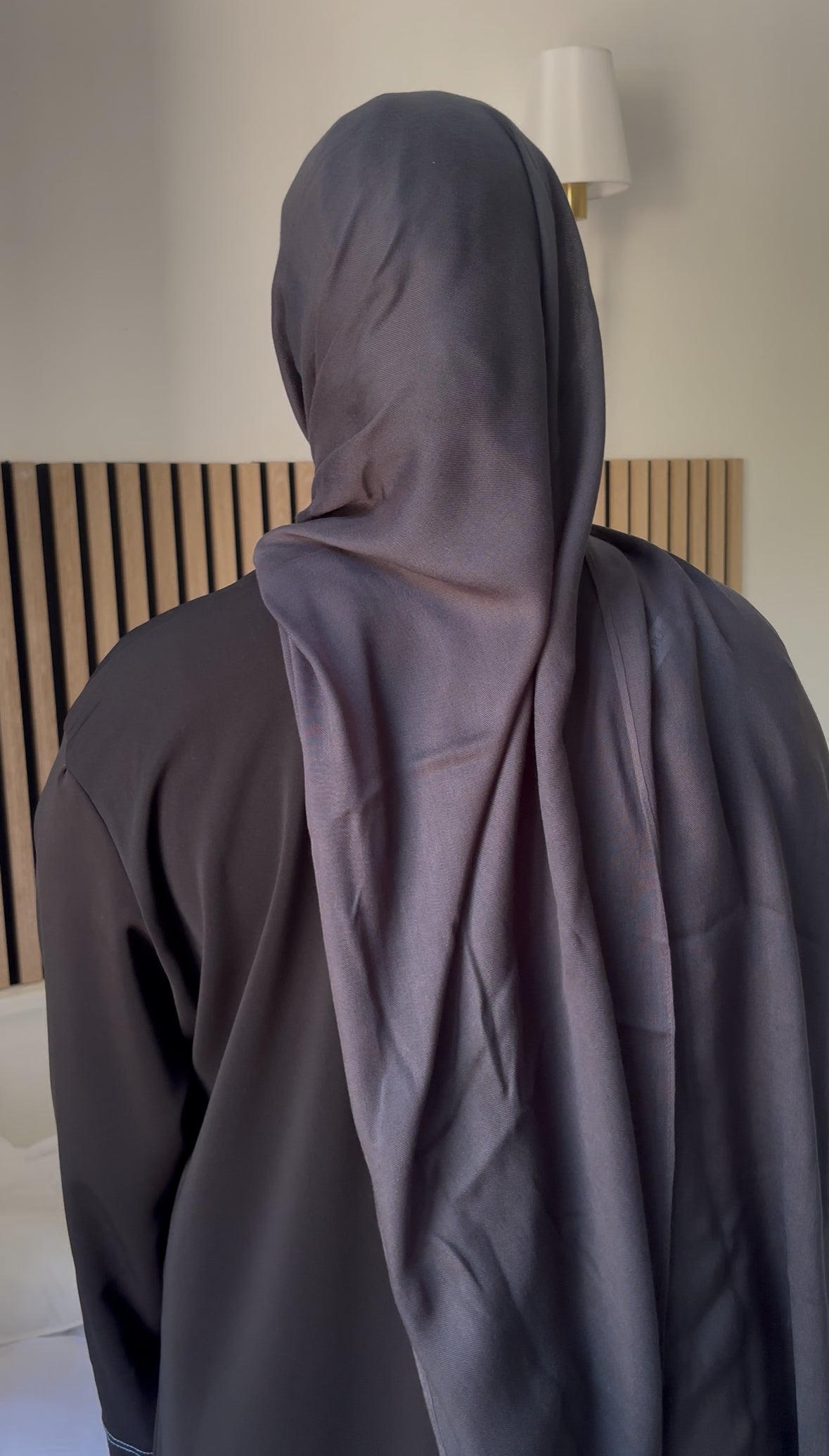 Hijab modal gris foncé