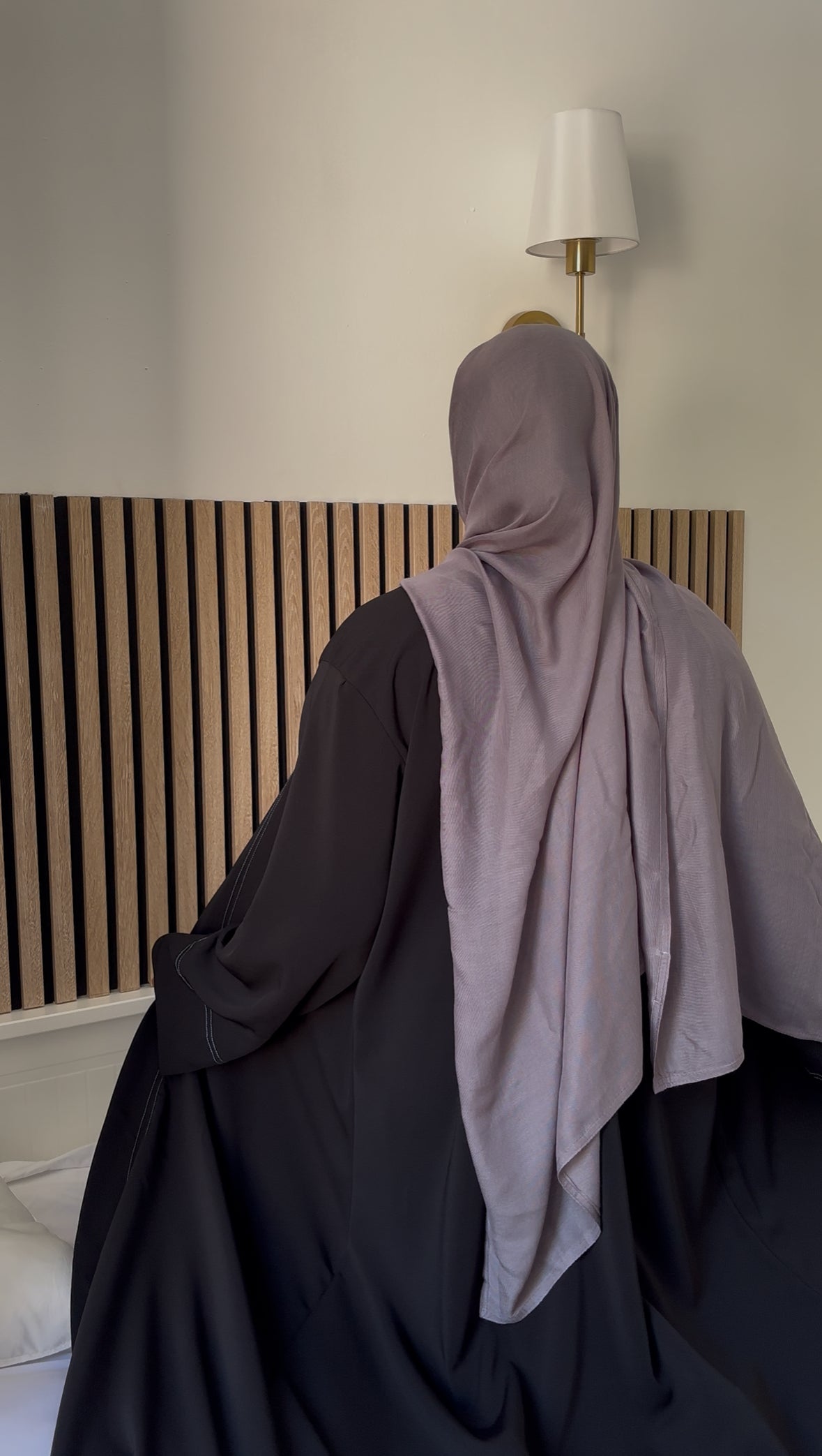 Hijab modal gris mauve