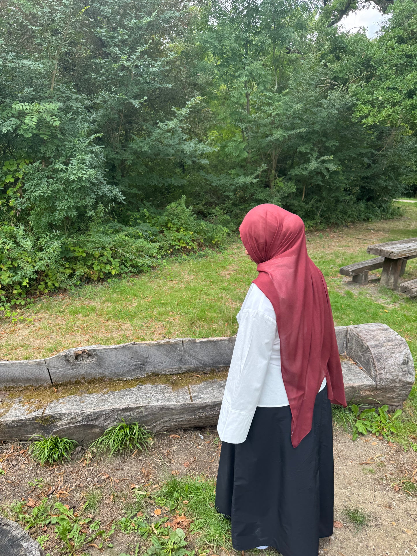 Hijab modal bordeaux