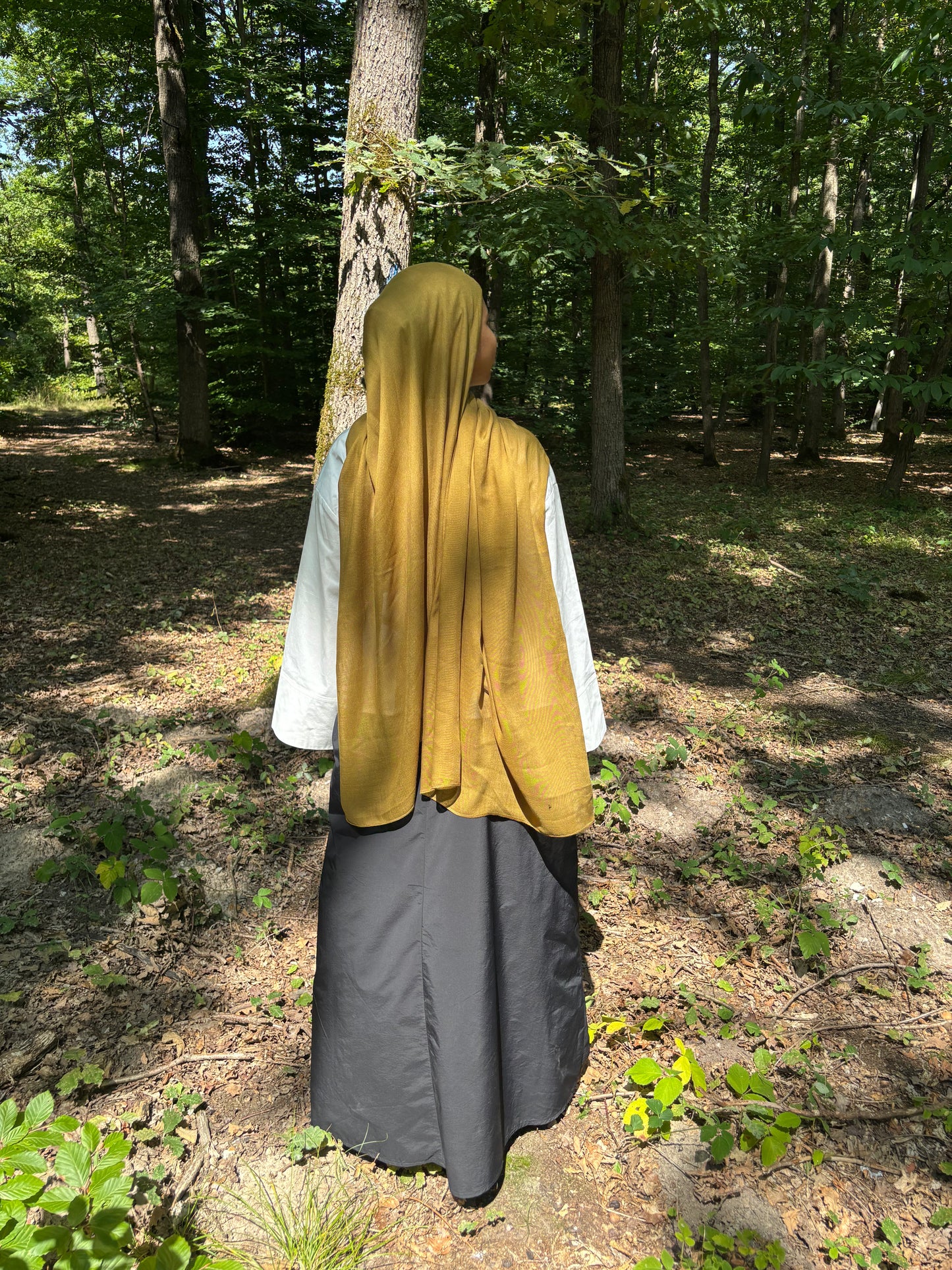 Hijab modal ocre foncé