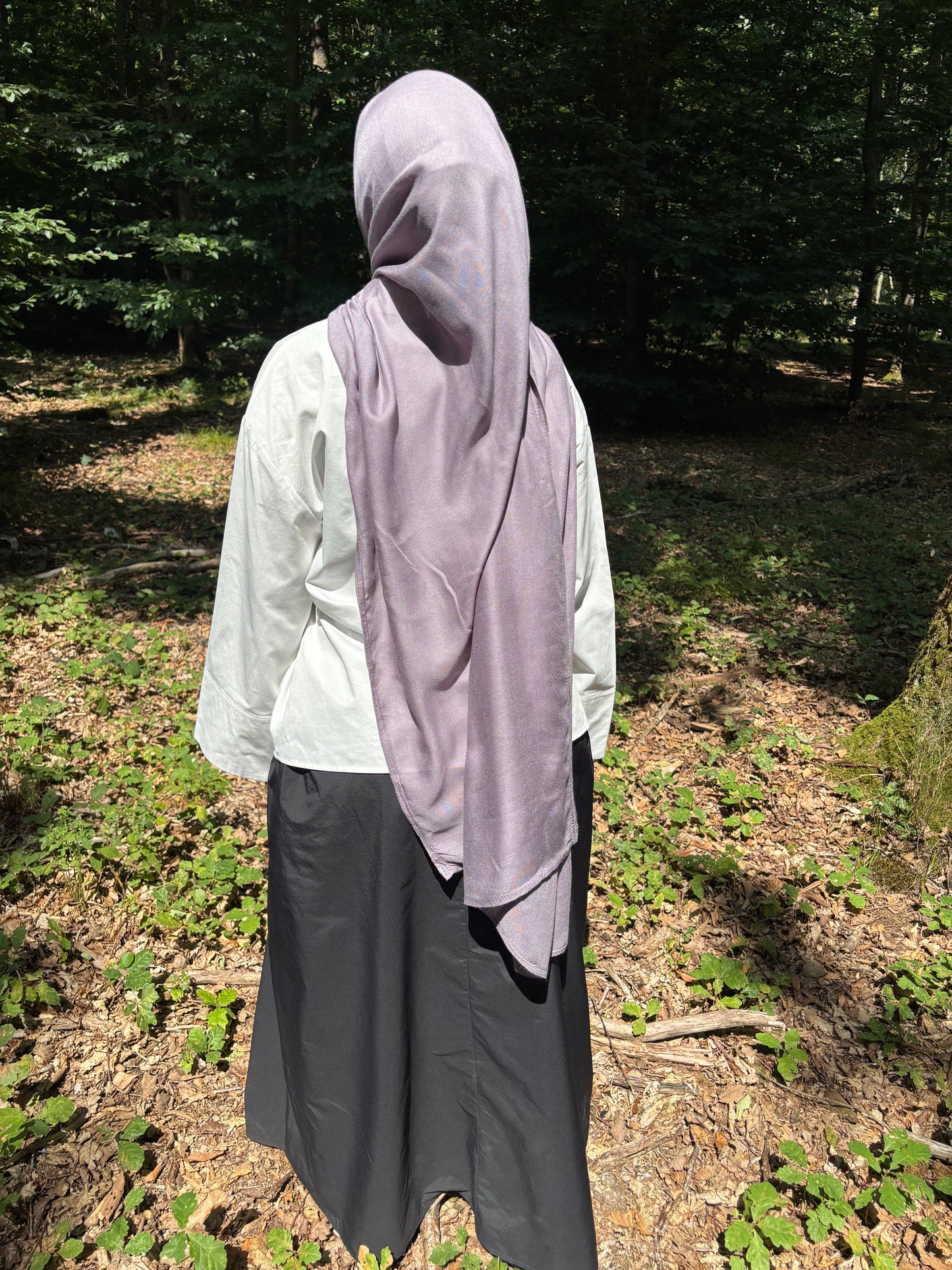 Hijab modal gris mauve