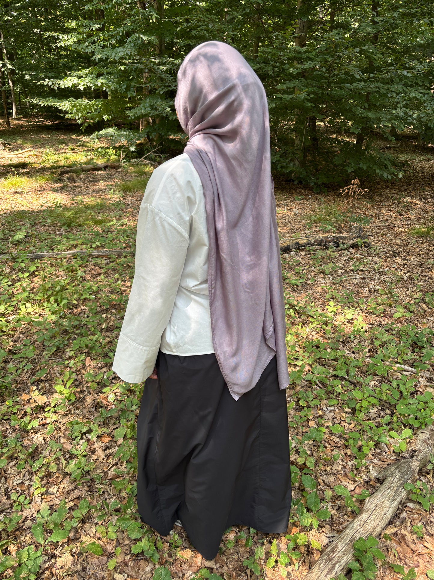 Hijab modal gris mauve