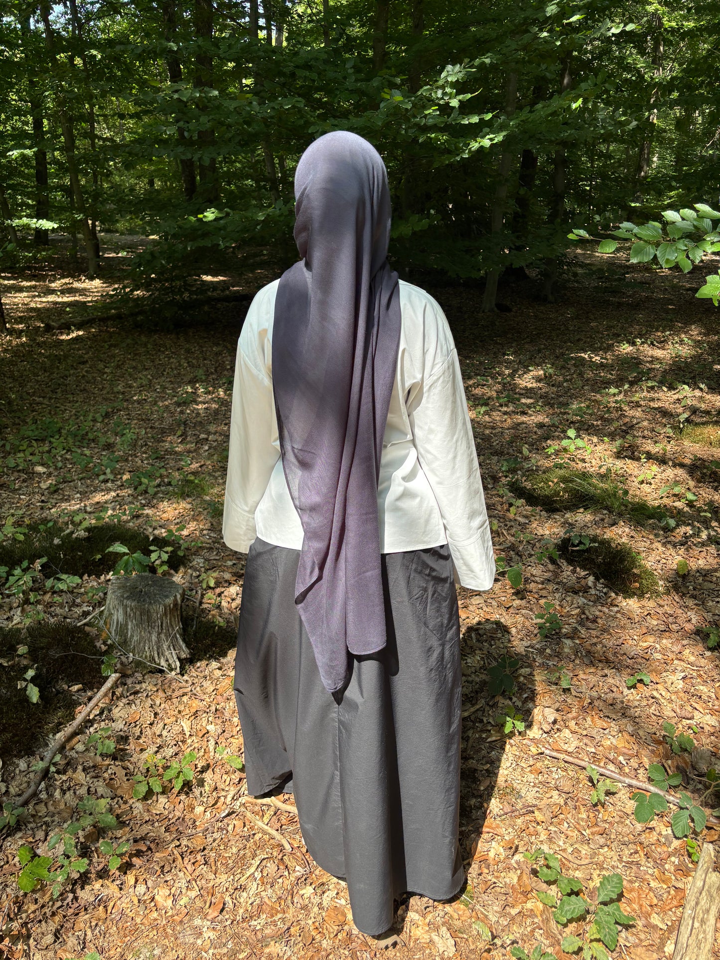 Hijab modal gris foncé