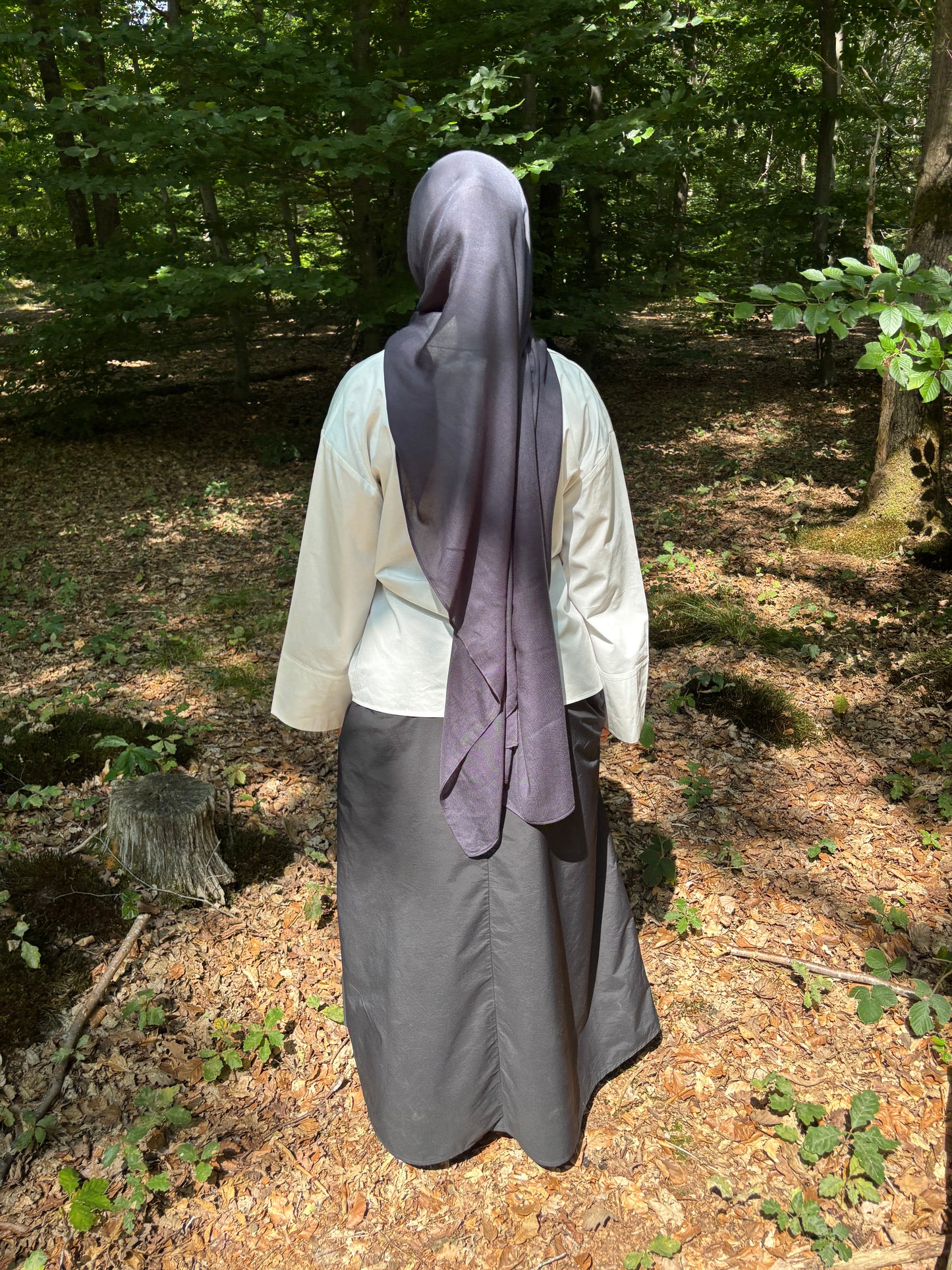 Hijab modal gris foncé
