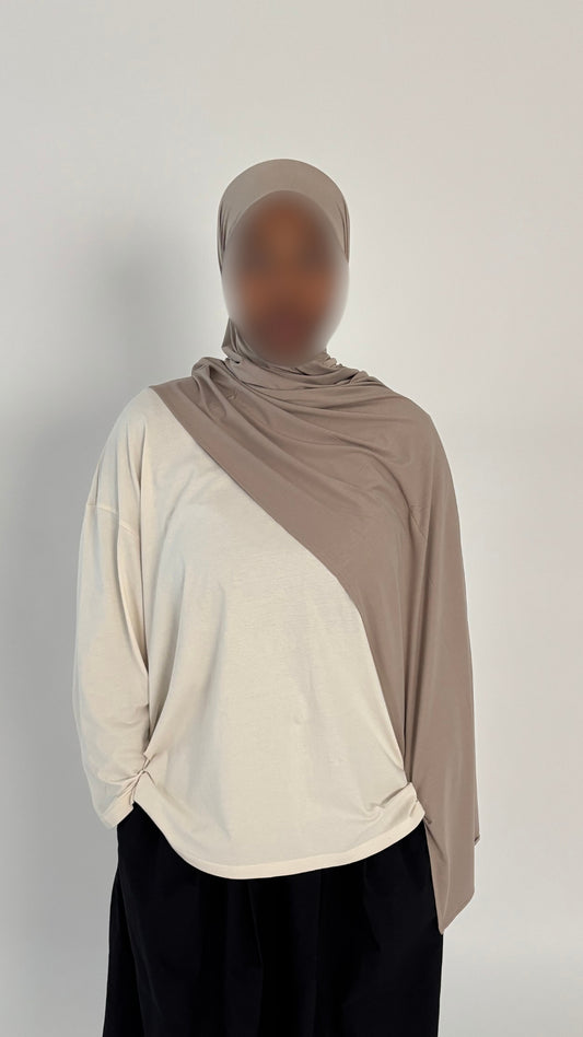 Jersey bamboo taupe