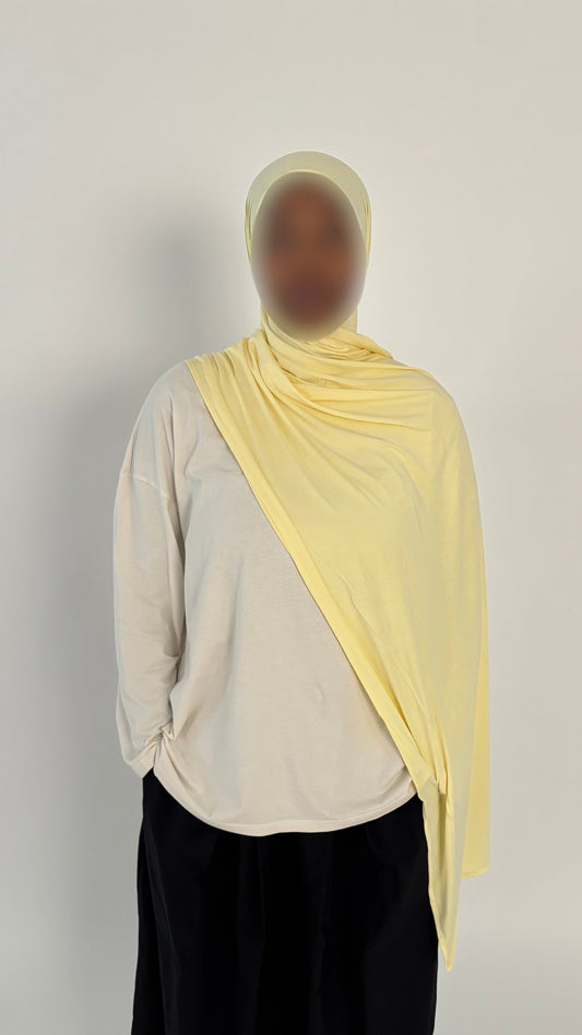 Jersey bamboo jaune poussin