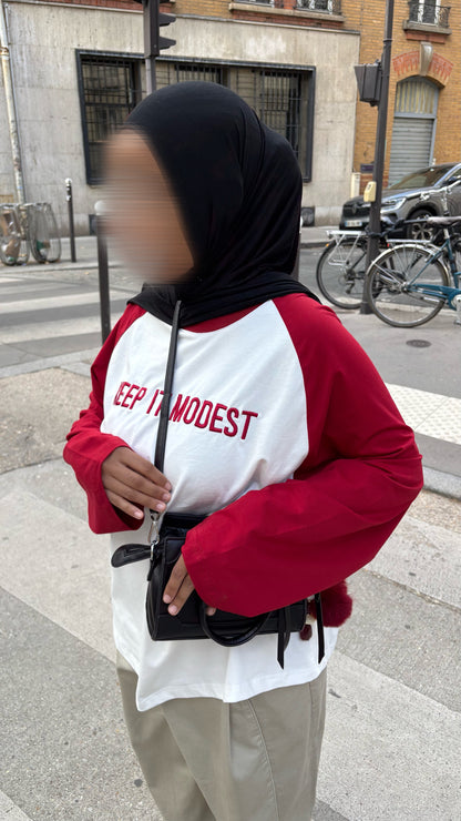 Haut keep it modest rouge