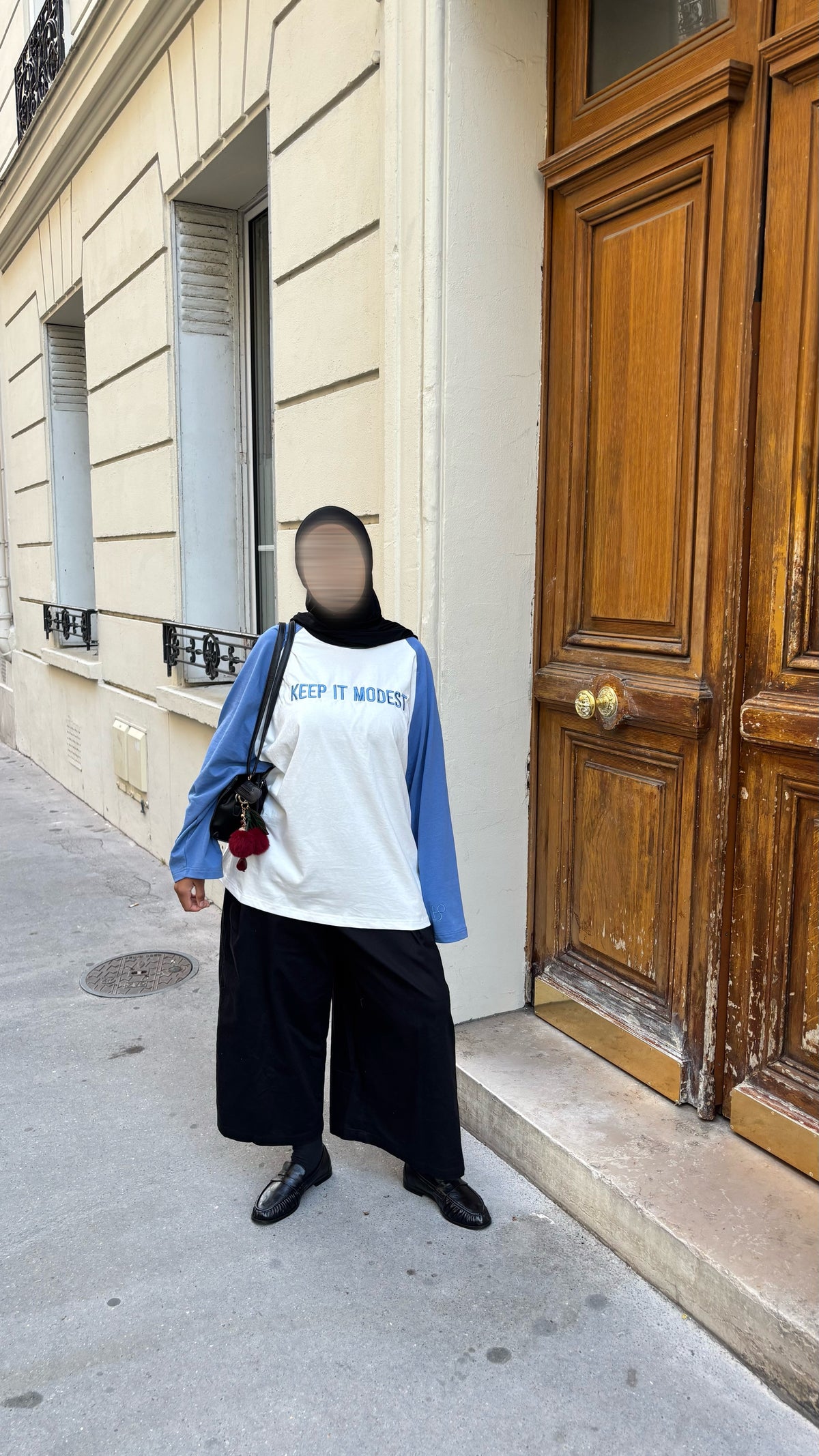 Haut keep it modest bleu