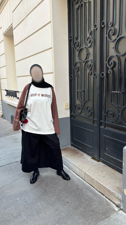 Haut keep it modest marron