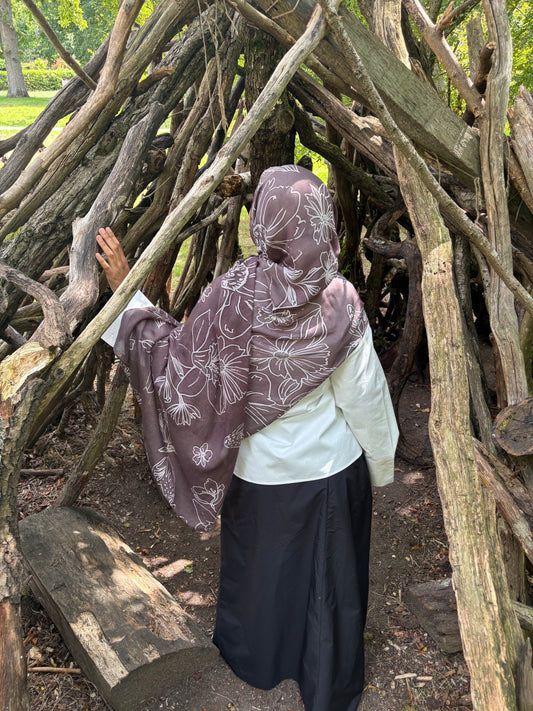 Hijab modal imprimé fleuri