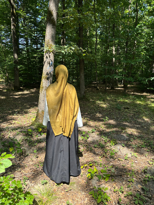 Hijab modal ocre foncé