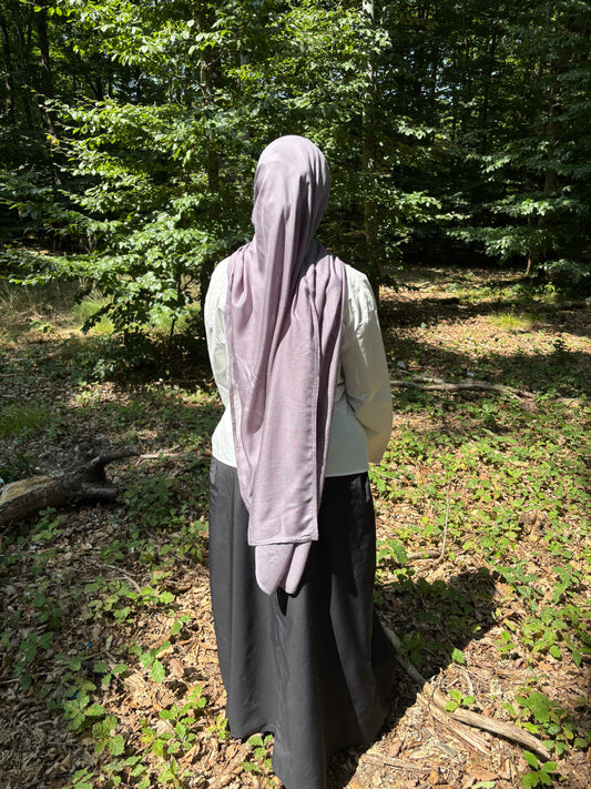 Hijab modal gris mauve