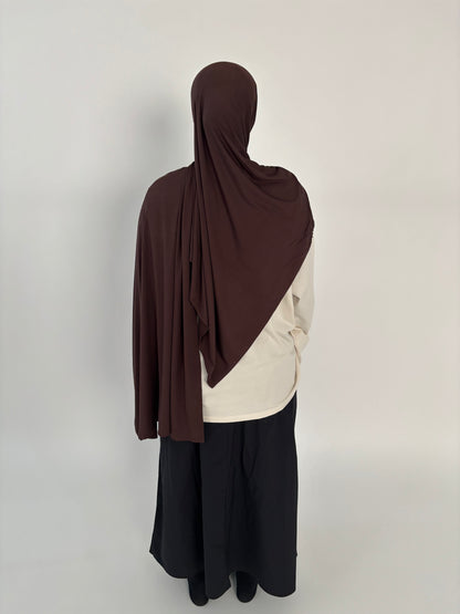 Jersey bamboo marron expresso