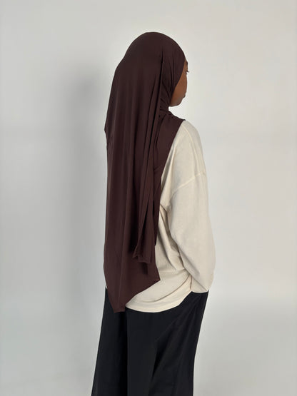 Jersey bamboo marron expresso